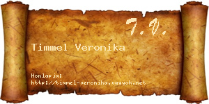 Timmel Veronika névjegykártya